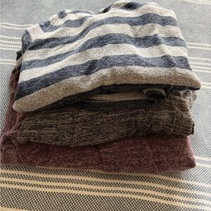 Set of 3 Lightweight knit Tunic Maternity Hoodies